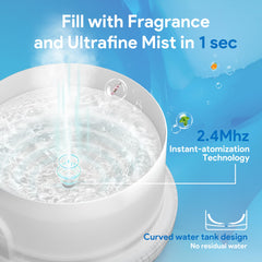 ASAKUKI diffuser with 7-color LED lights for ambient mood