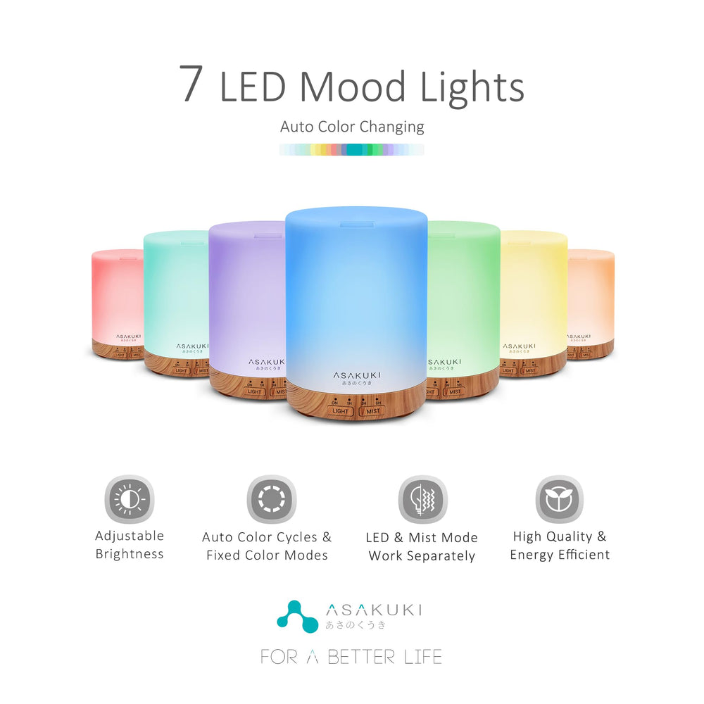 ASAKUKI diffuser whisper-quiet operation for undisturbed evenings