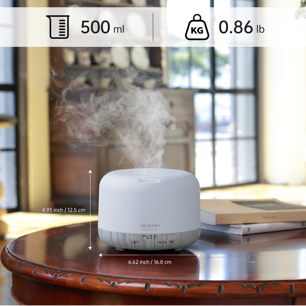 ASAKUKI diffuser features a wide-mouth design for simple cleaning