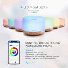 ASAKUKI diffuser with ambient light glow to enhance relaxation