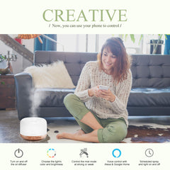 ASAKUKI diffuser with light off for undisturbed sleep and focus