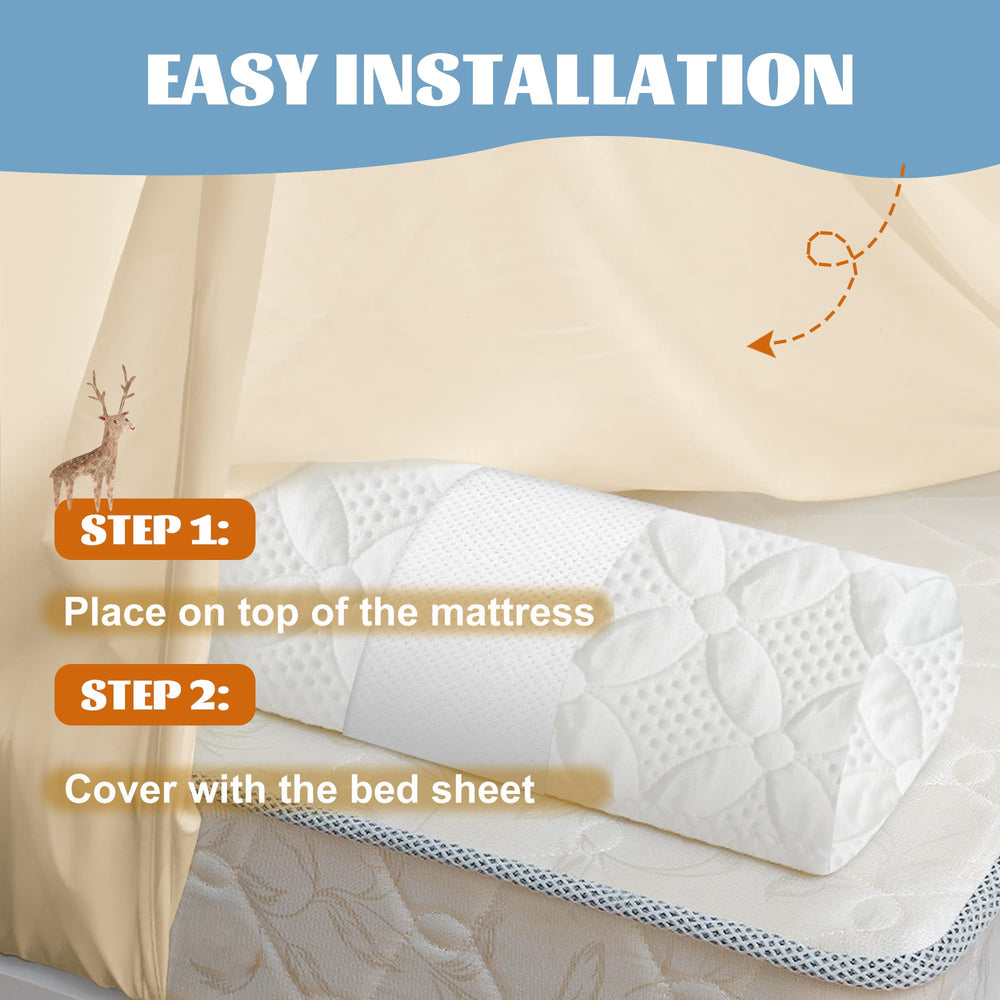 Asatdd memory foam bed guard rail with double non-slip gel