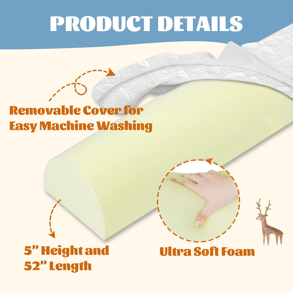 Asatdd bed rail removable and washable cover for easy cleaning