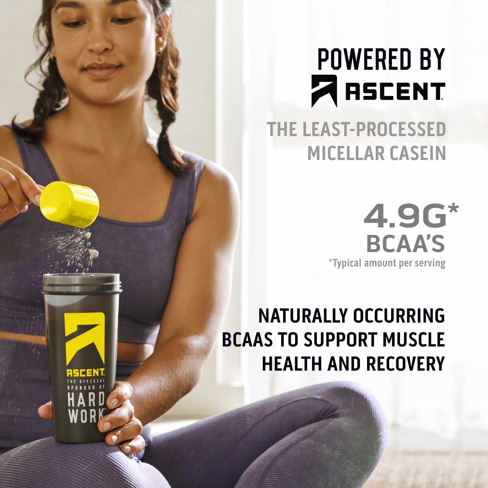 Ascent Casein powder ready for recipes and baking ideas.
