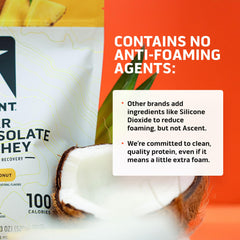 Shaker with Ascent Clear Whey Pineapple Coconut for easy on-the-go protein.