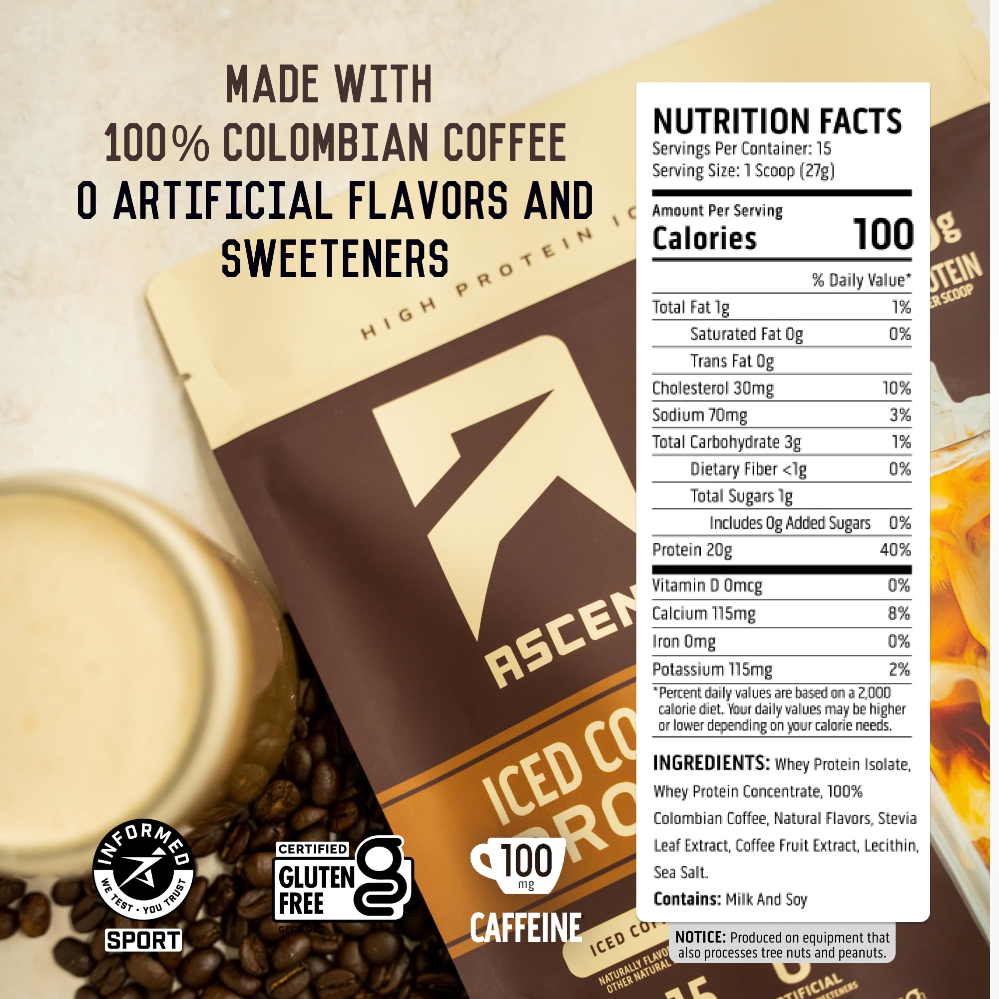 Ascent Colombian coffee beans highlight premium origin and aroma