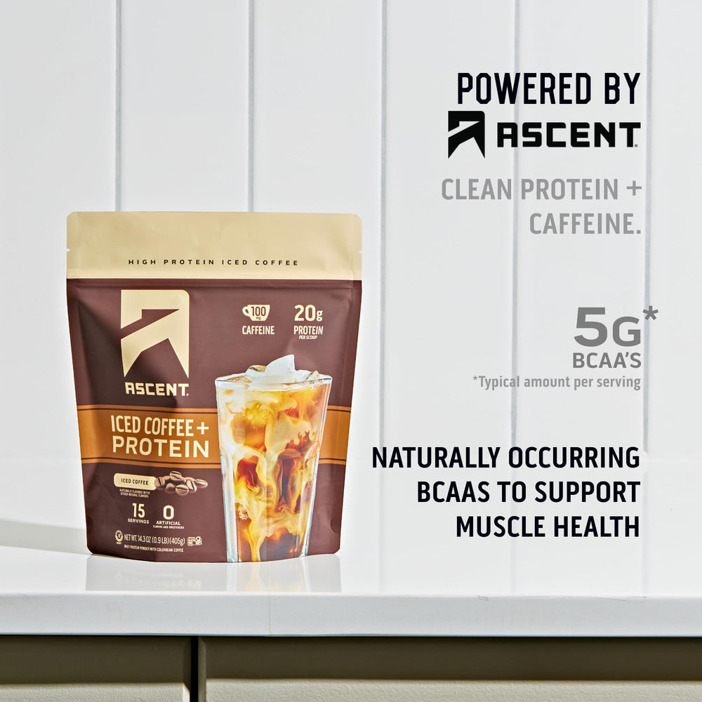 Ascent packaging and spoon showing serving flexibility for daily use