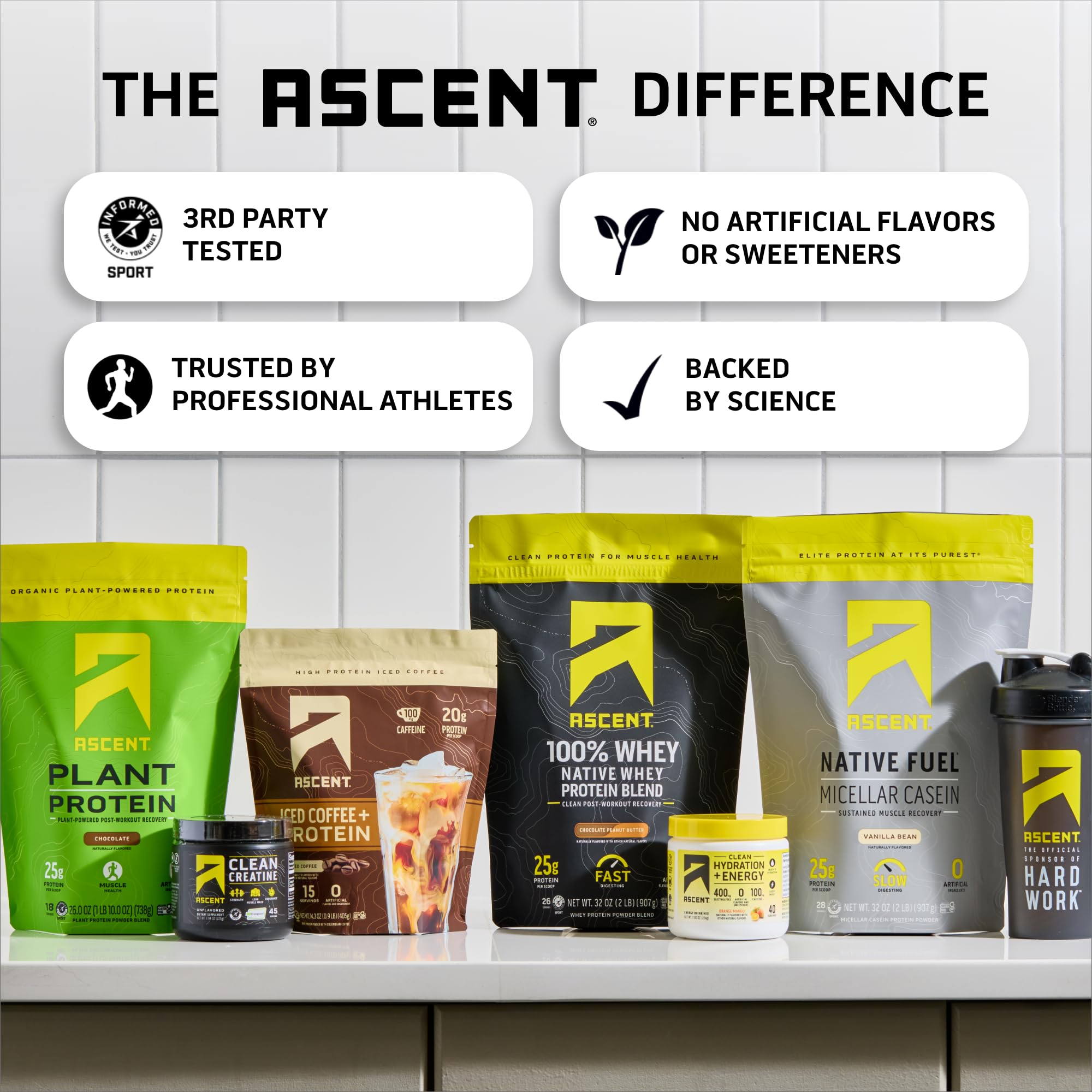 Ascent Raspberry Lemonade in gym bag conveys a ready-to-use energy option