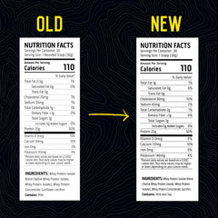 Ascent 100% Whey Protein label closeup showing gluten-free and clean label.
