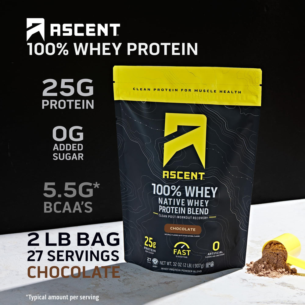 Ascent label close-up showing gluten-free and clean ingredients