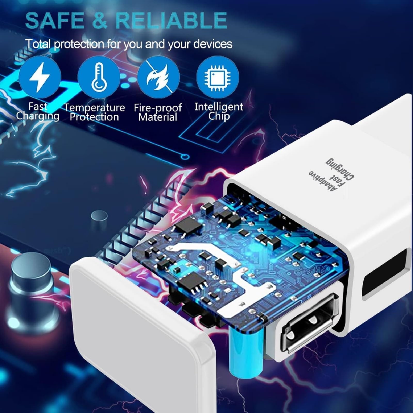 Aseyuwde broad compatibility with Galaxy and Pixel devices for one charger.