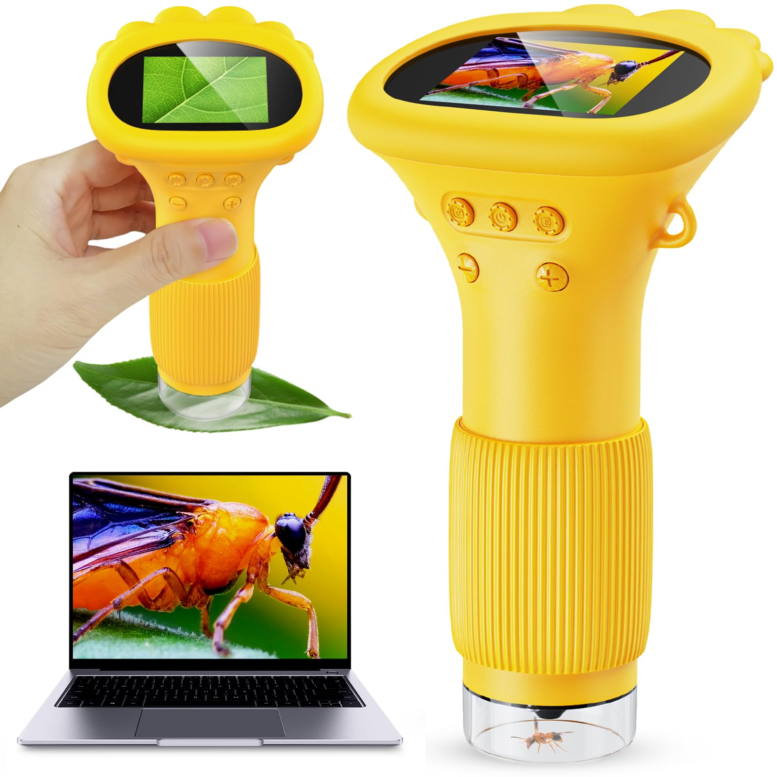 Ashfly Kids Microscope with 2inch screen offering crisp detail for curious young explorers