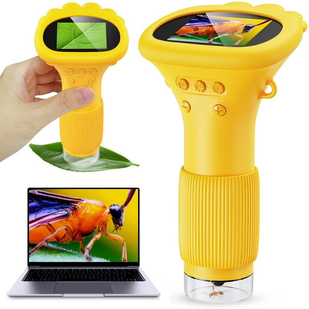 Ashfly Kids Microscope with 2inch screen offering crisp detail for curious young explorers