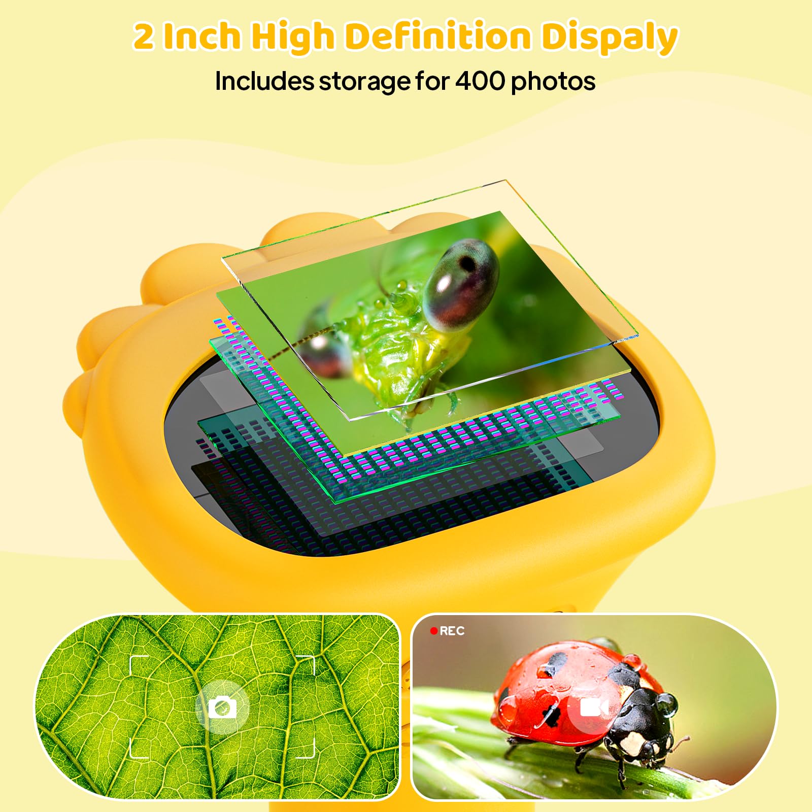 Ashfly Kids Microscope with three level LED light for clear observation in any lighting