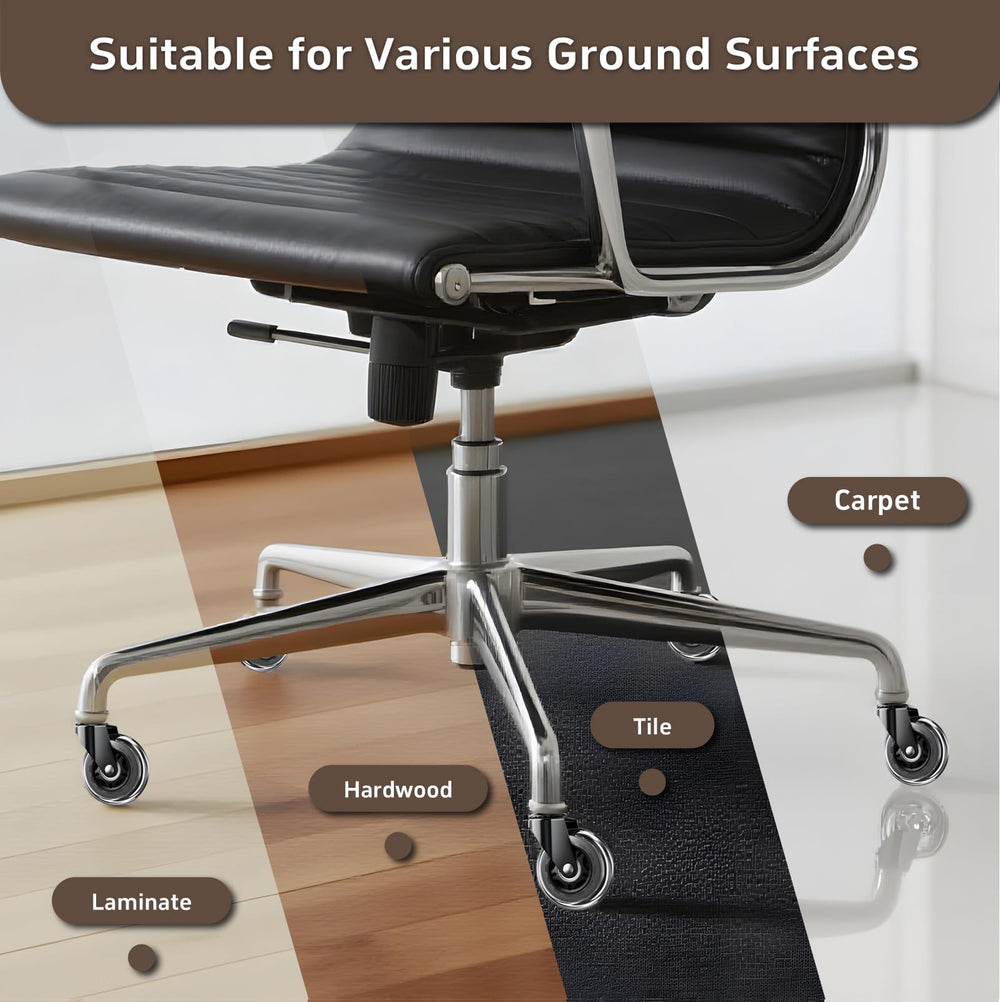 ASHGOOB safe-for-floors wheels prevent scratches on hardwood, tile, and carpet.