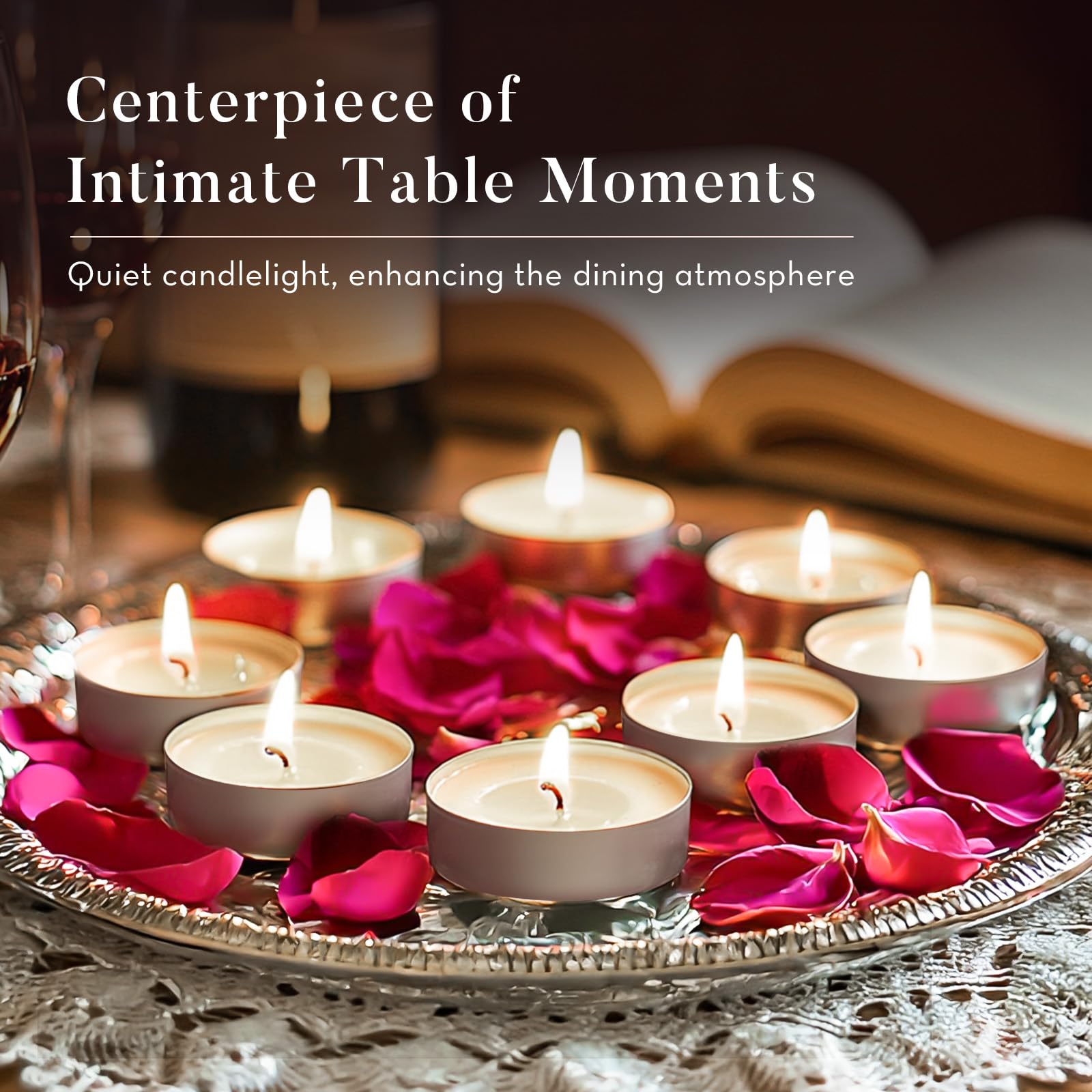 Ashlux tea lights offer safe use with unscented, smokeless operation.