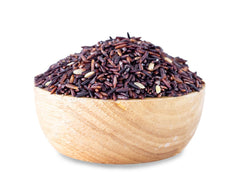Asian Best Riceberry Rice in a measuring cup shows versatile kitchen use.