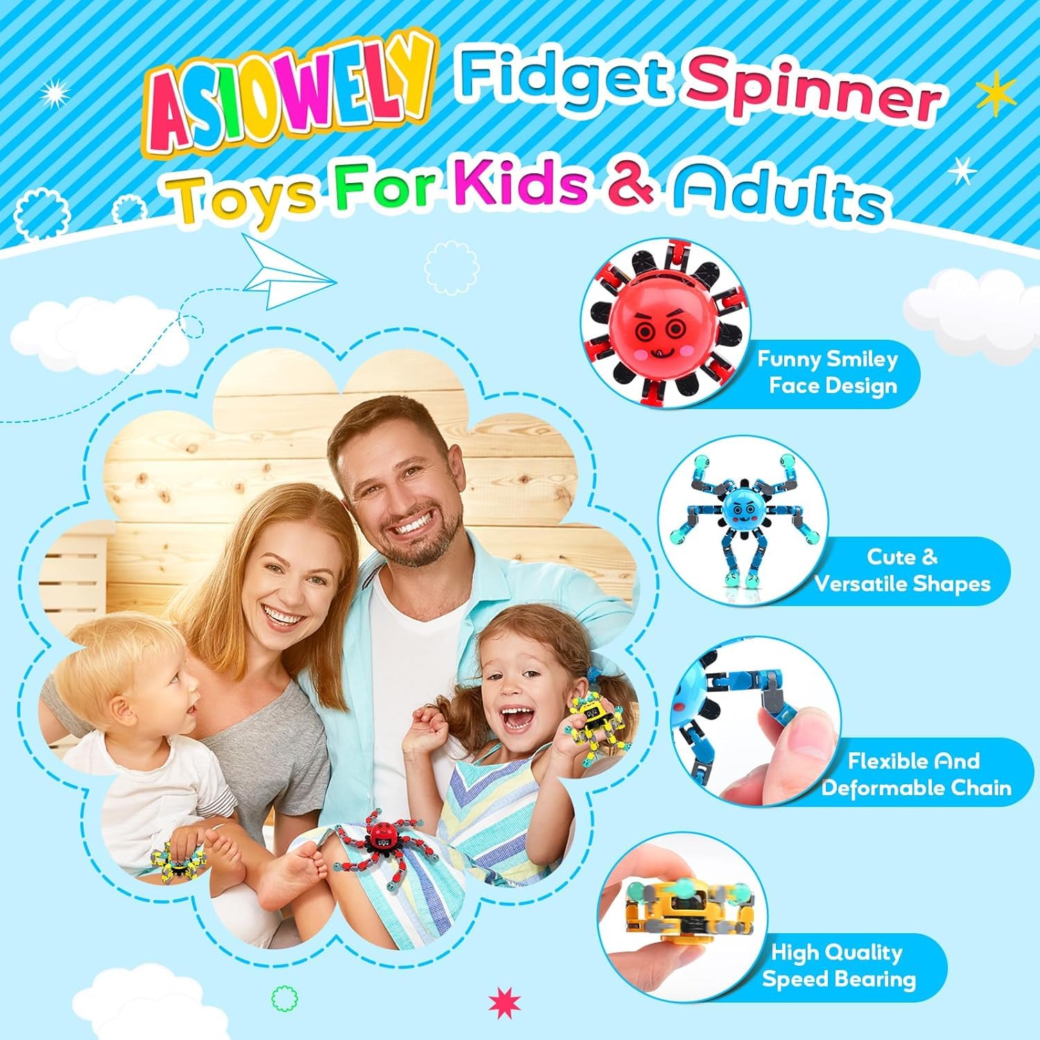 ASIOWELY yellow Easter basket stuffer provides portable stress relief and cheer.