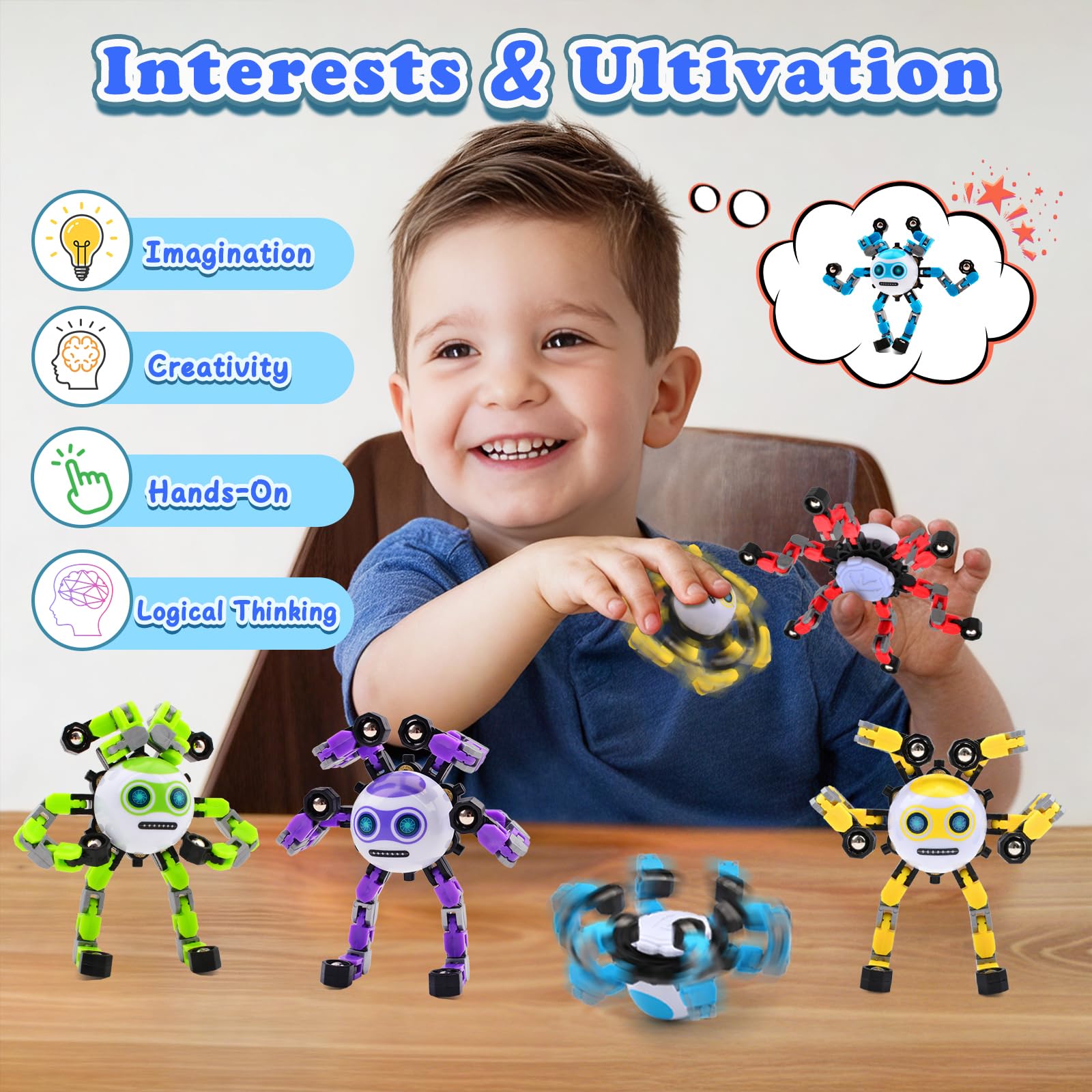 ASIOWELY spinner set for kids and teens offering stress relief through spinning