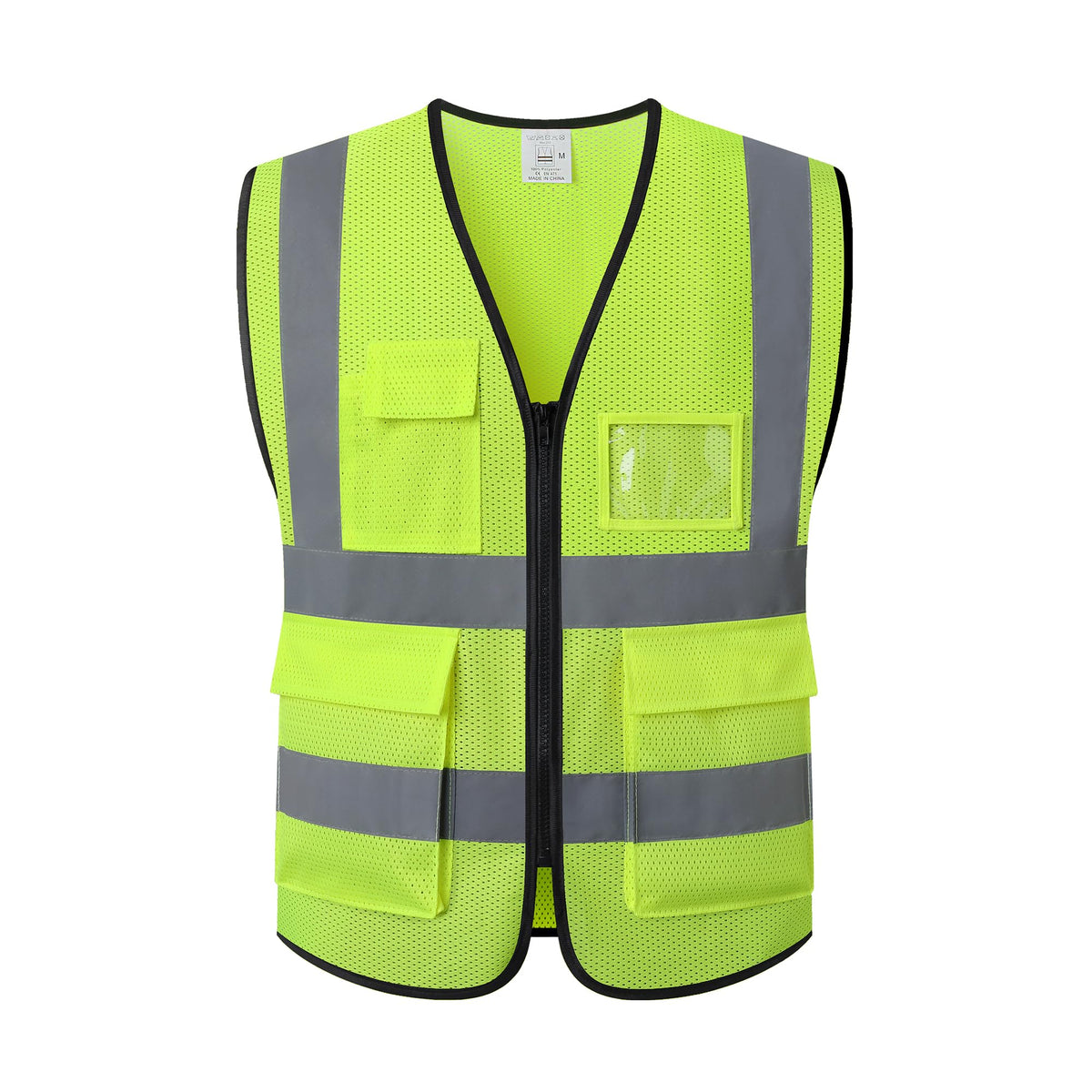 ASIPHITU reflective safety vest front view for day and night visibility.