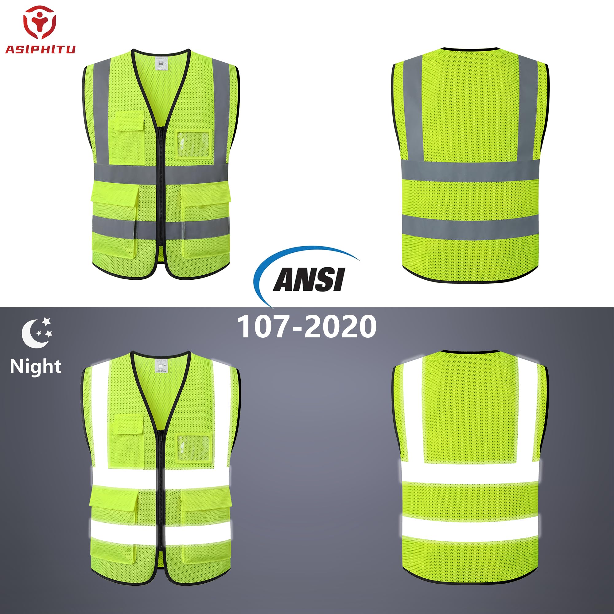 ASIPHITU vest pockets layout with five compartments for tools.