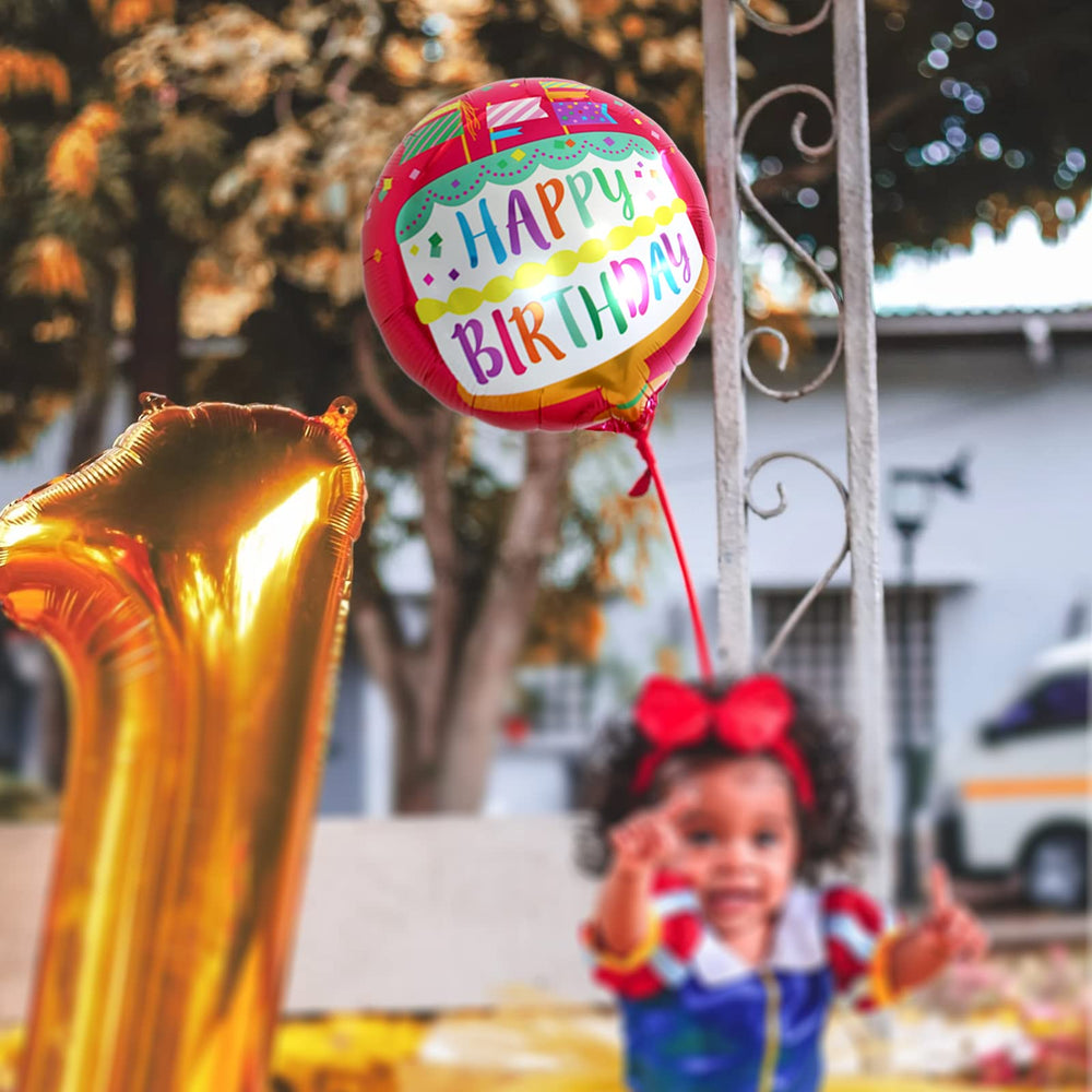 ASIYUHY Happy Birthday foil balloons pattern 08, durable aluminum foil material