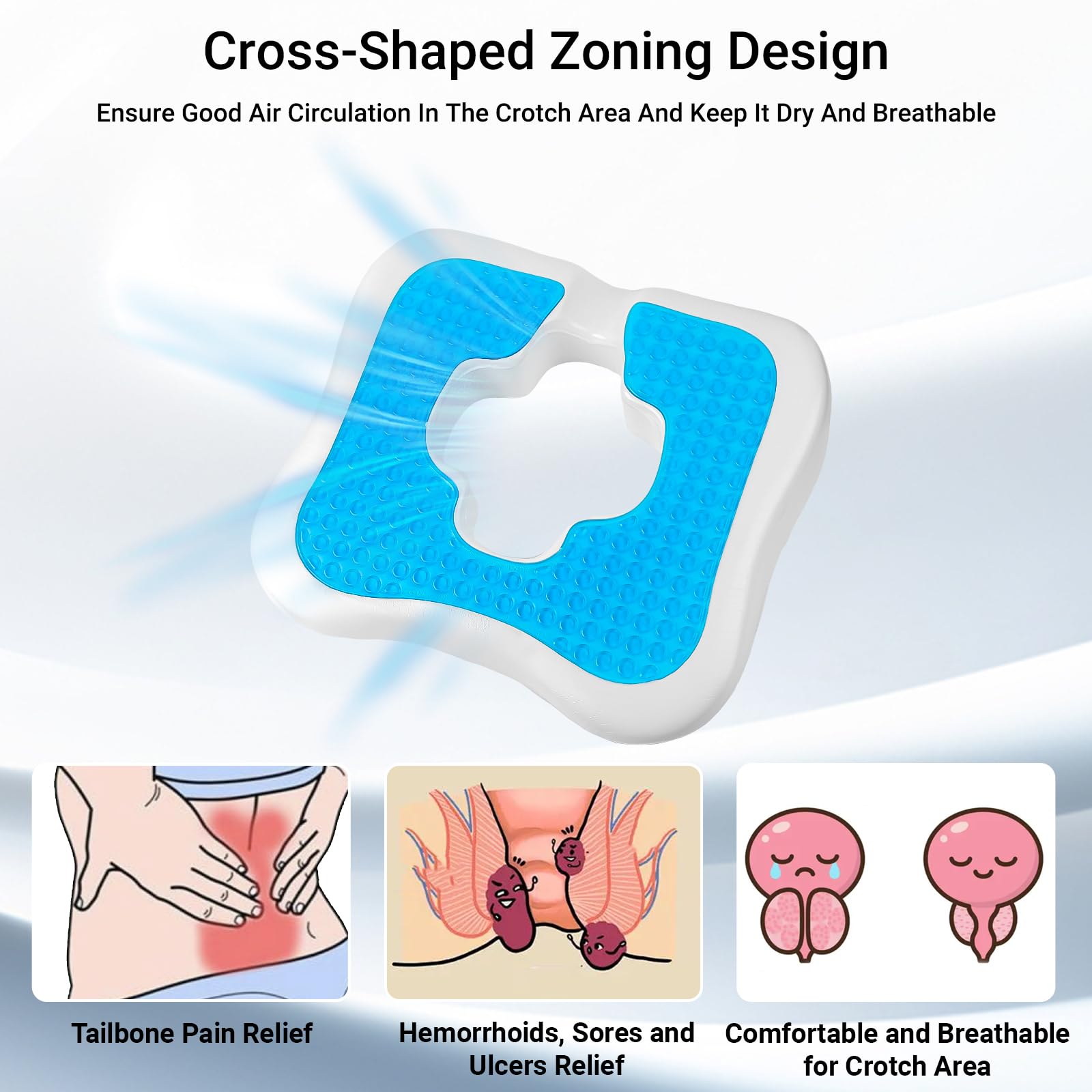 Asktree Bed Sore Cushion showing ergonomic 15-degree slope