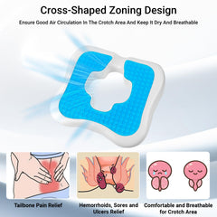 Asktree Bed Sore Cushion showing ergonomic 15-degree slope