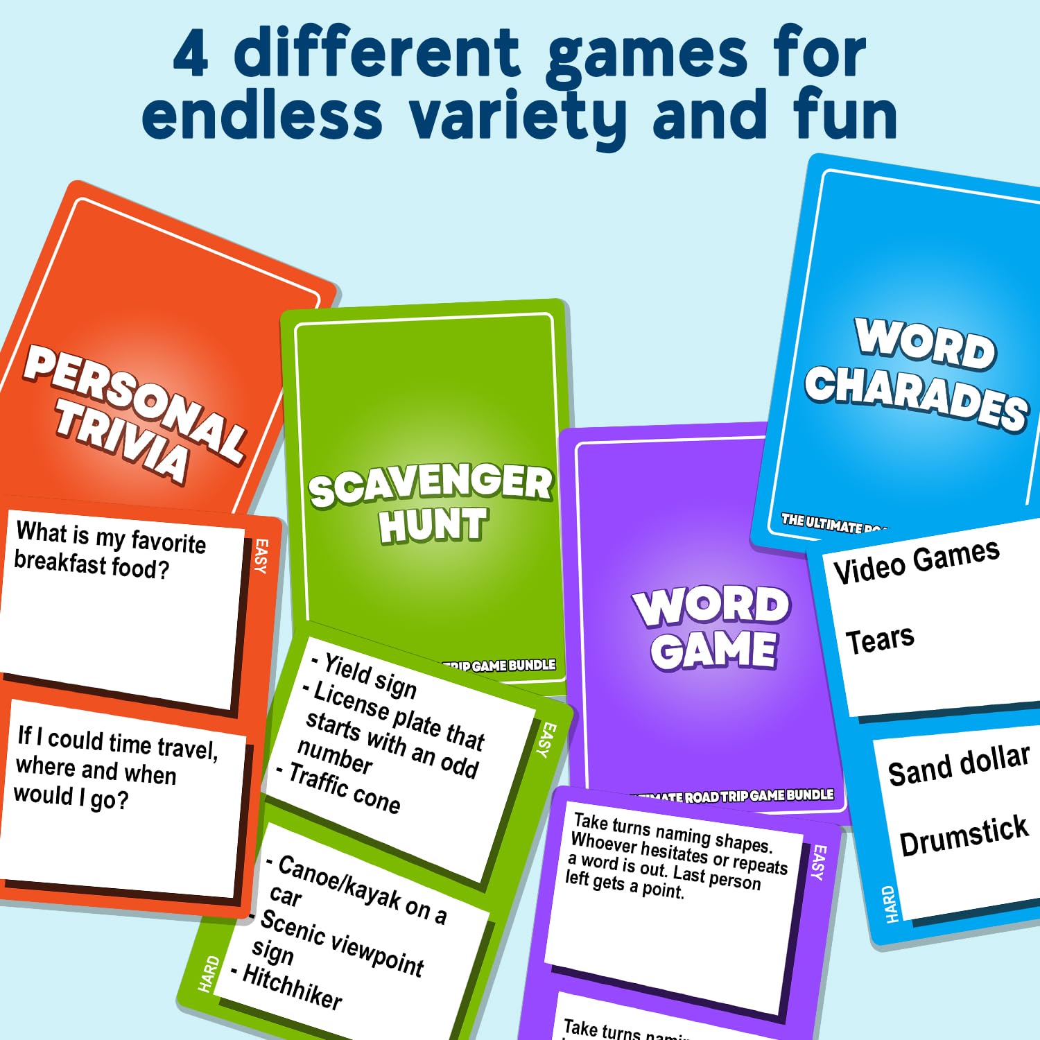 ASM GAMES kids 6+ playing word game, sparking imagination on the road.