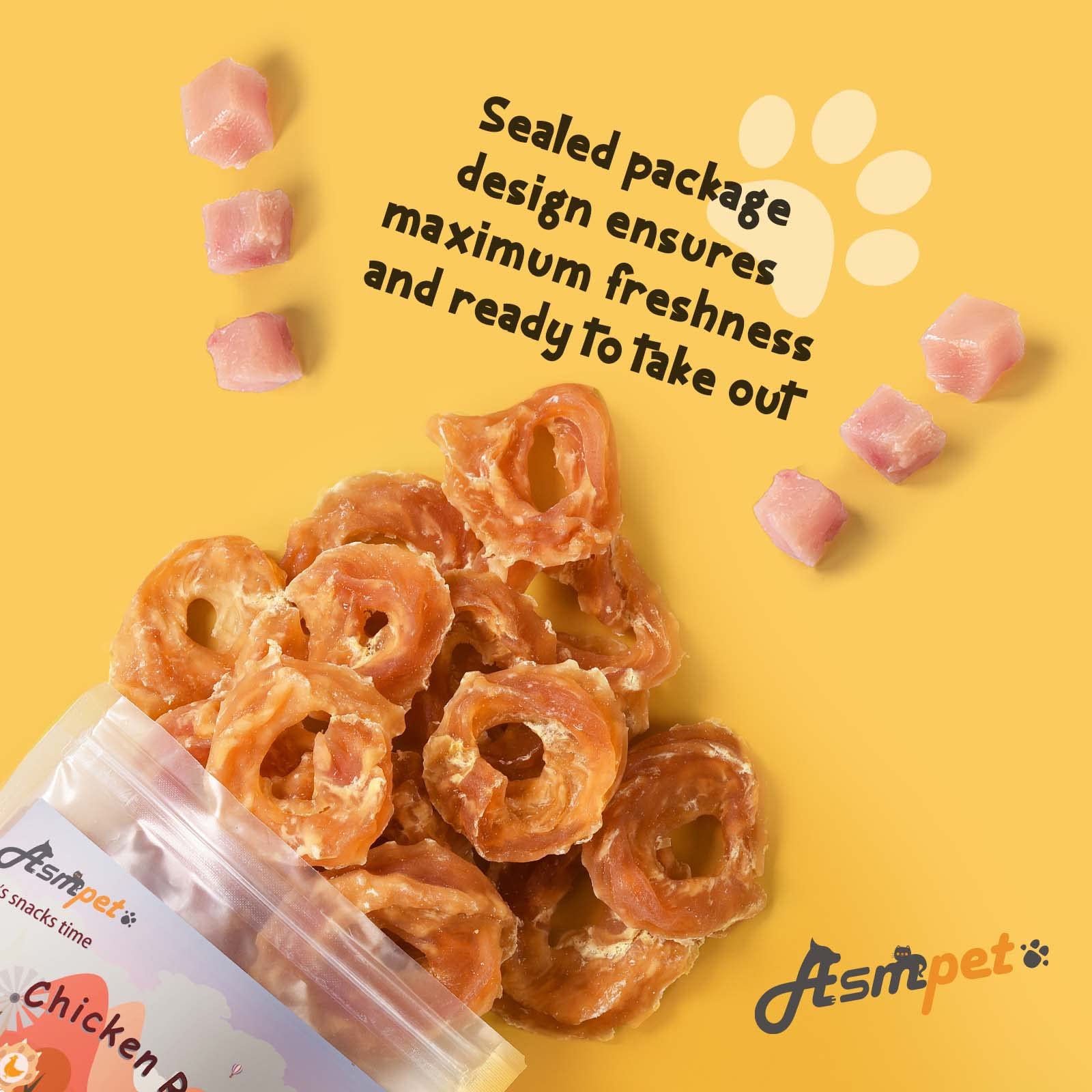 ASMPET protein-rich dog snack designed for energetic canine moments.