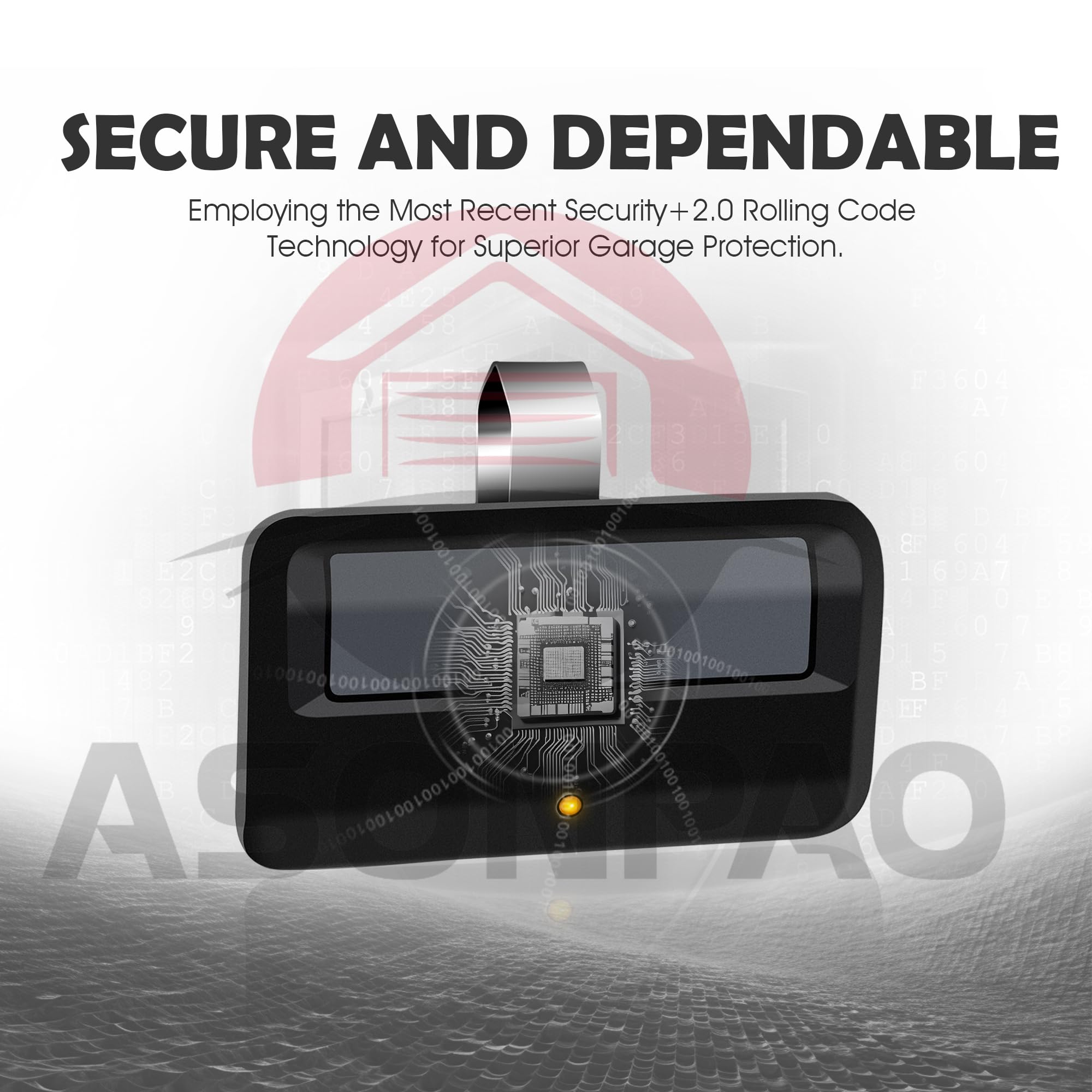 ASONPAO remote on car sun visor for quick access