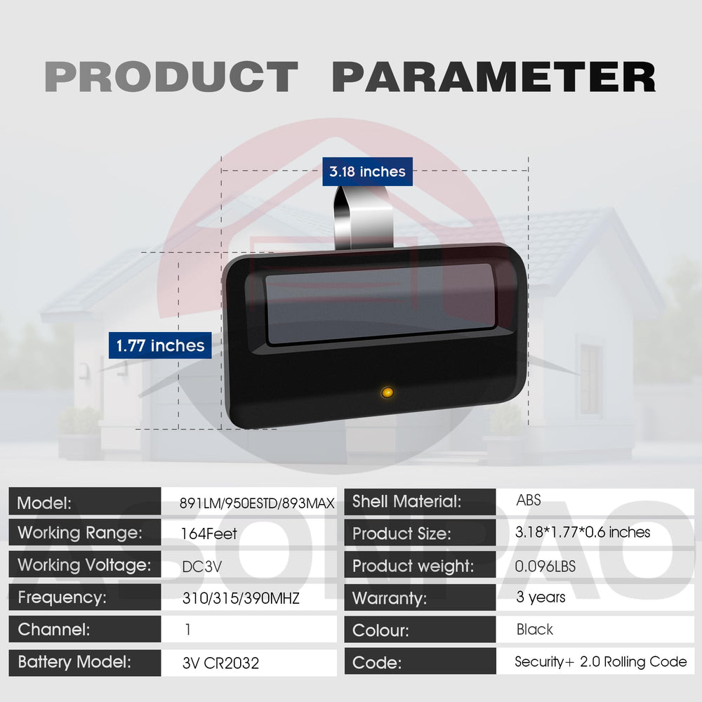 ASONPAO remote range up to 164 feet