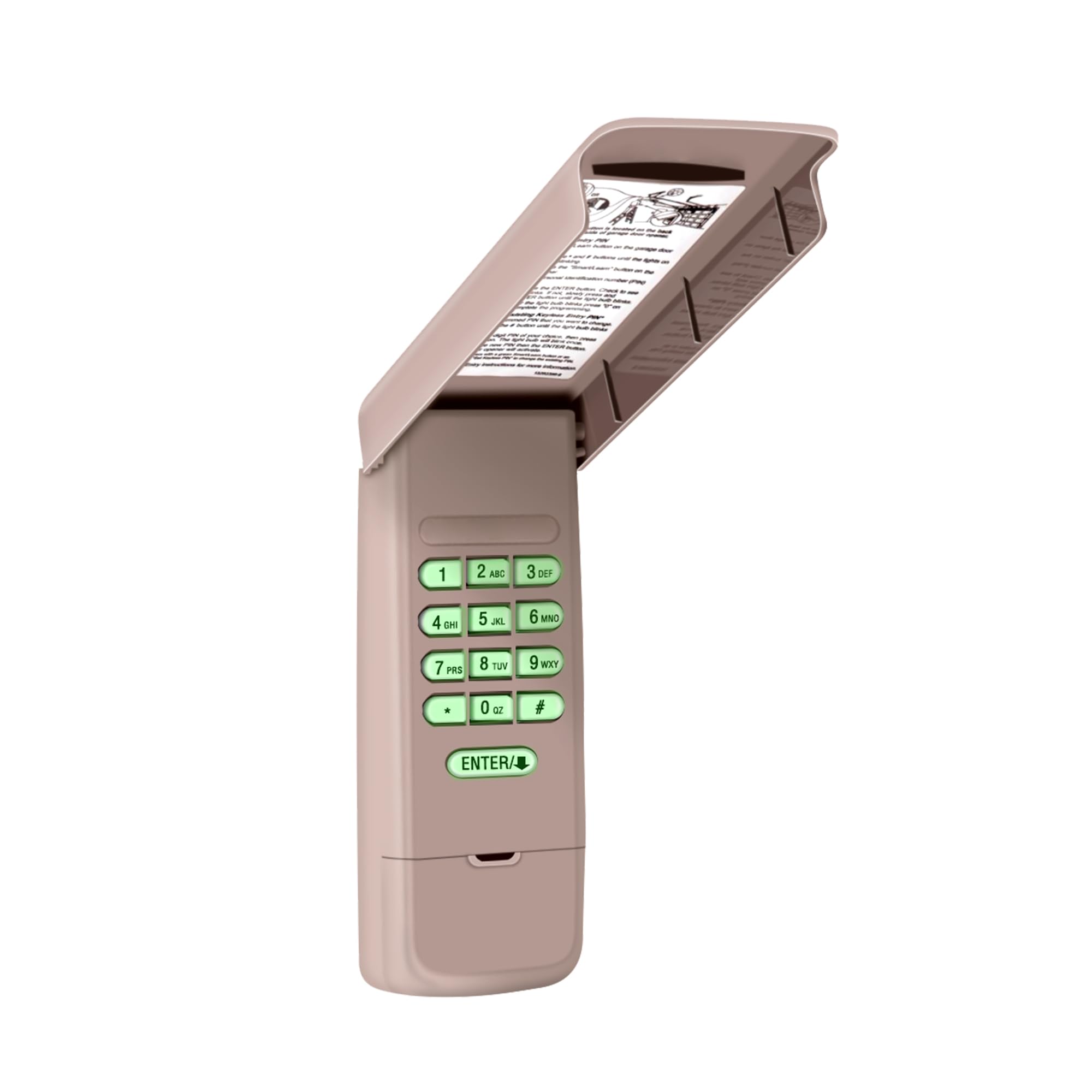 ASONPAO LiftMaster 877MAX keypad demonstrates wide compatibility with multiple opener models