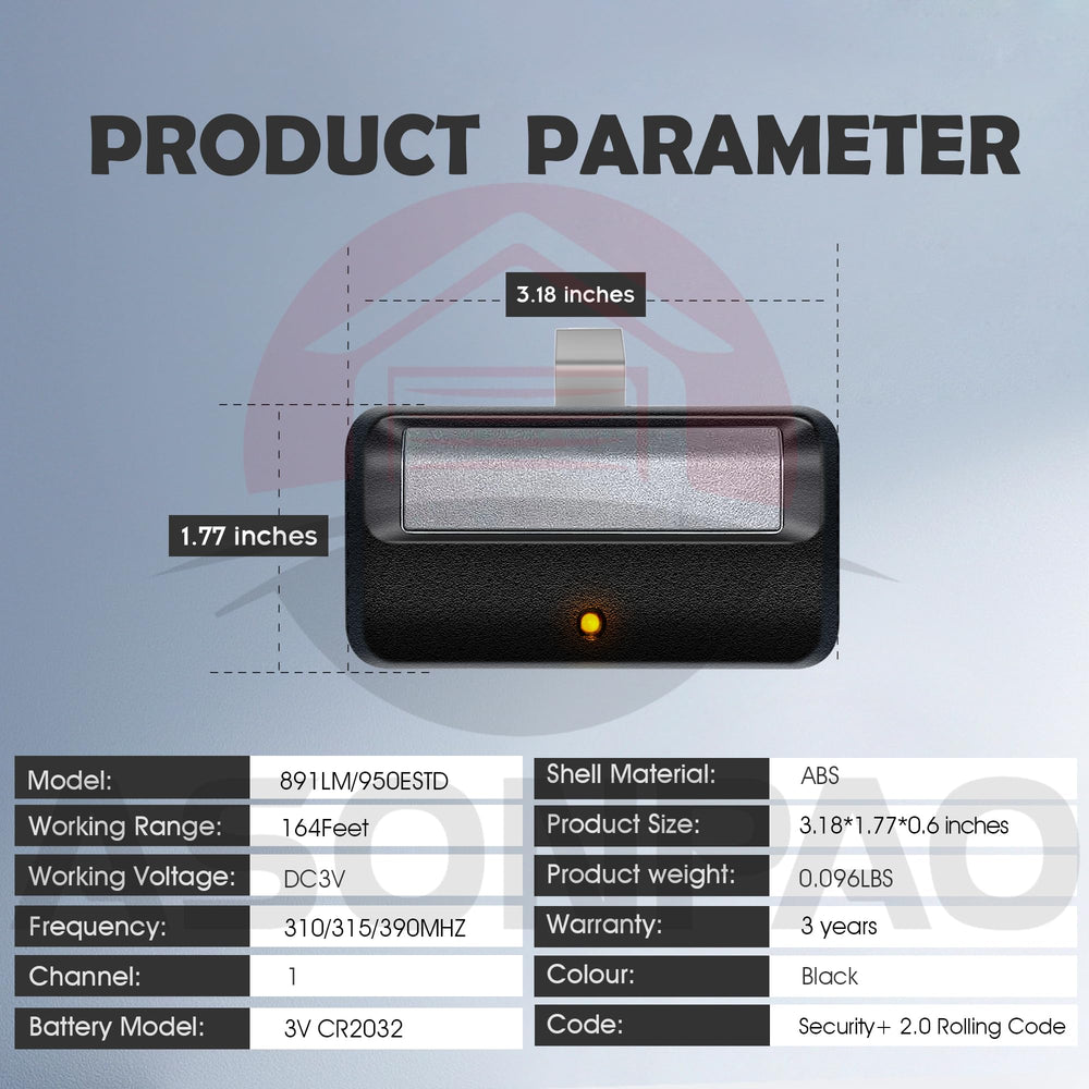 Compatibility with Yellow Learn Button systems shown for ASONPAO remote.