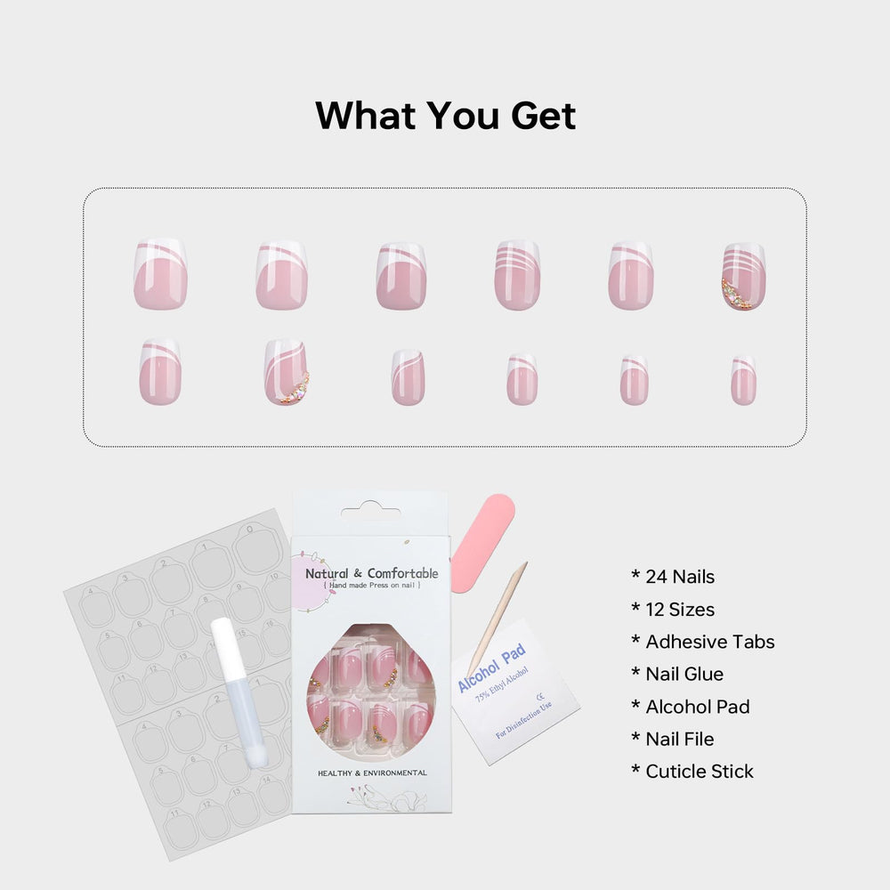ASONRL jelly adhesive tabs pack enables quick, non-damaging nail applications.