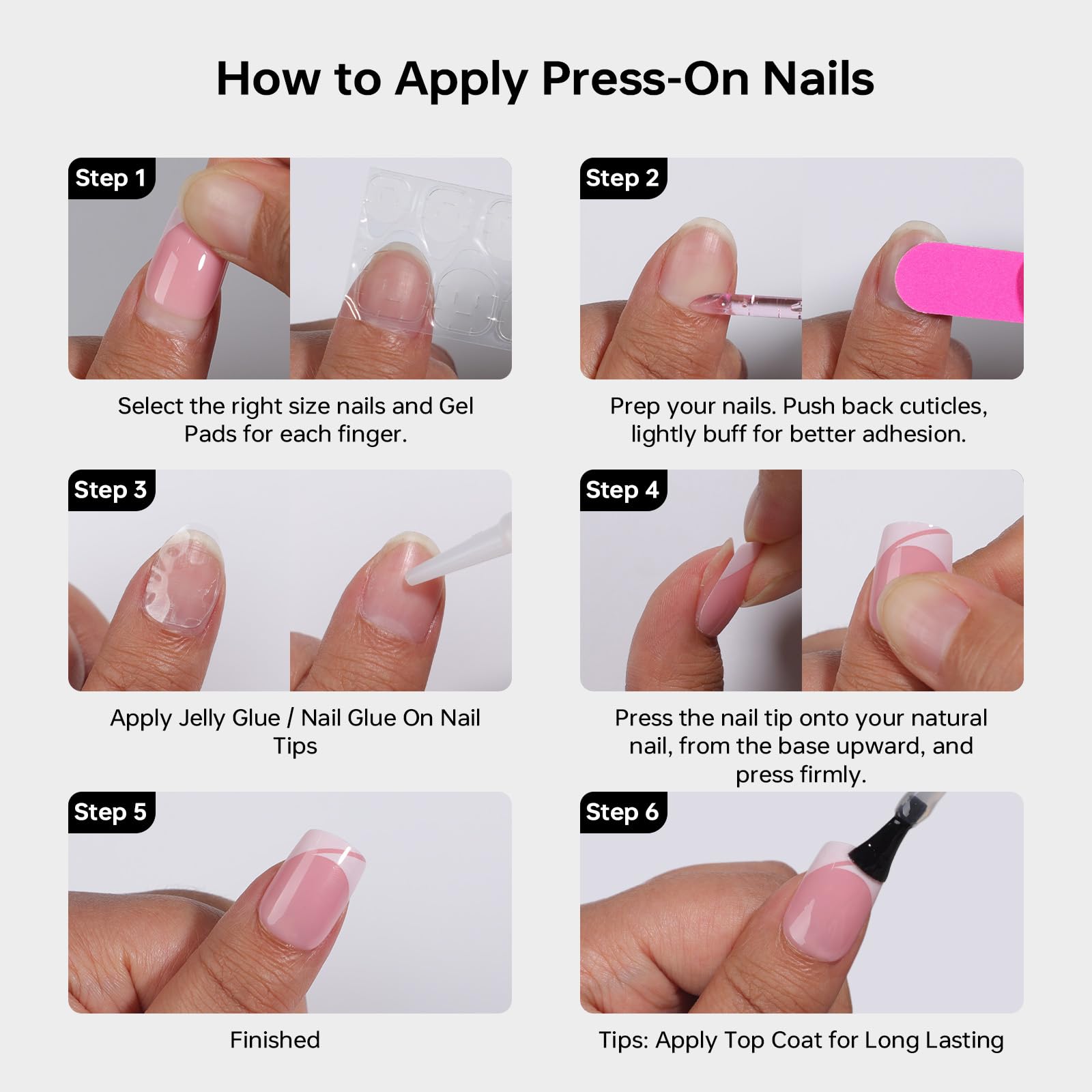 ASONRL mini double-sided nail file aids shaping and finishing at home.
