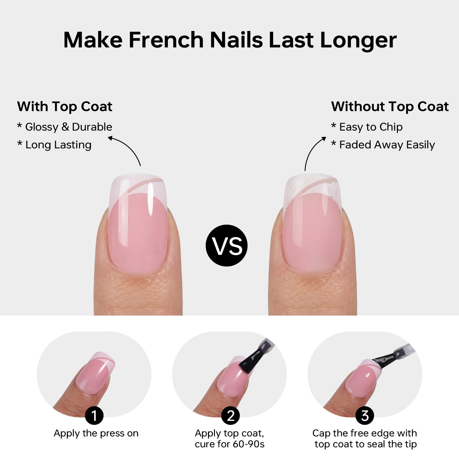 ASONRL nail glue bottle provides durable wear for long-lasting false nails.