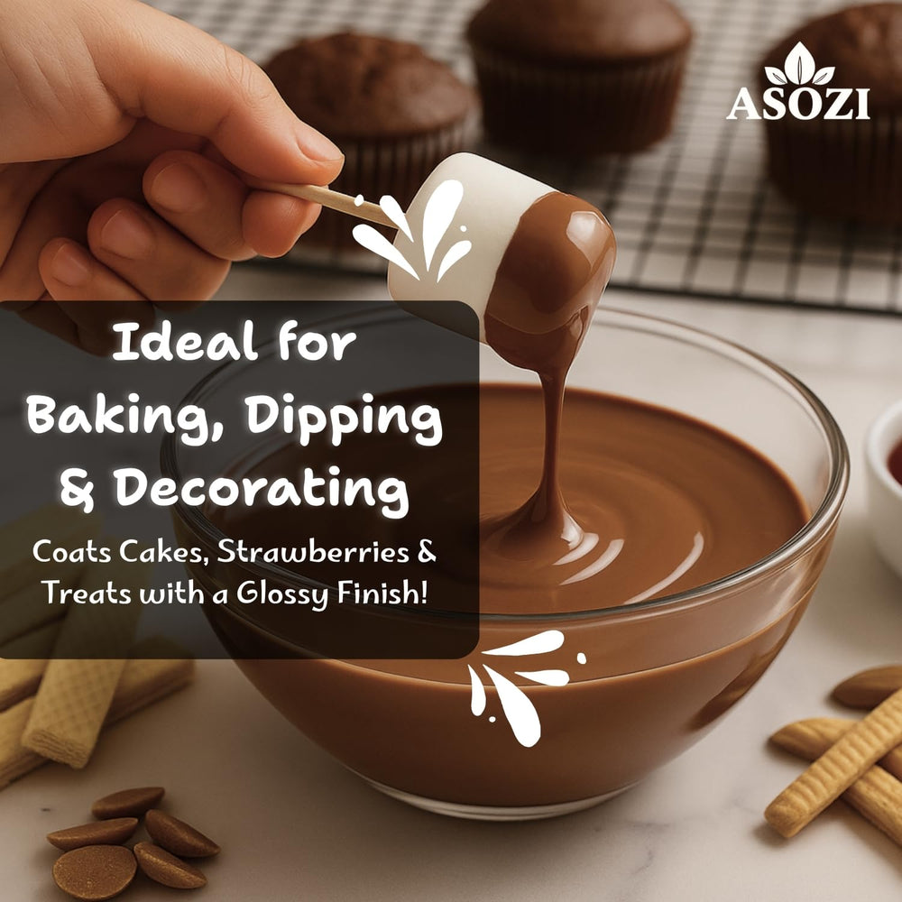 ASOZI wafers dipping tray showing smooth coat on treats