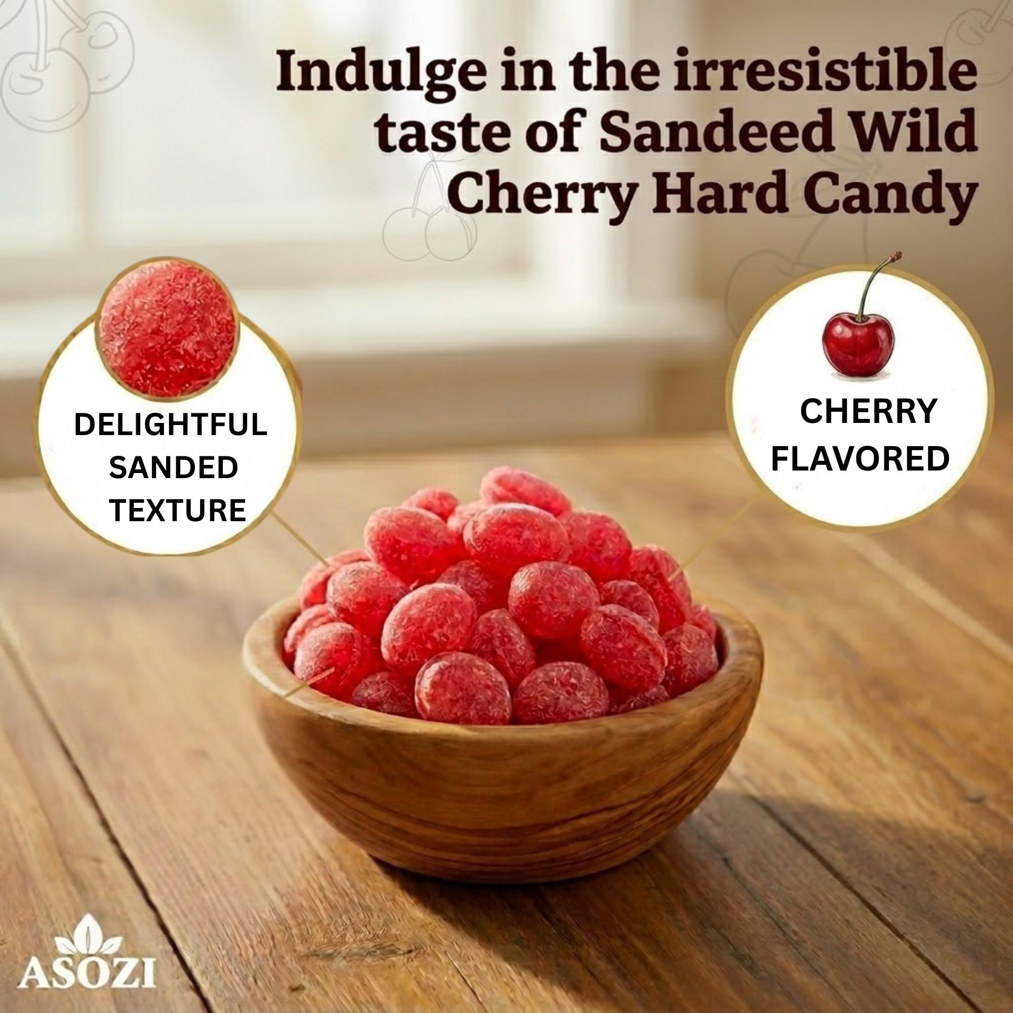 Resealable bag keeps ASOZI candies fresh and ready