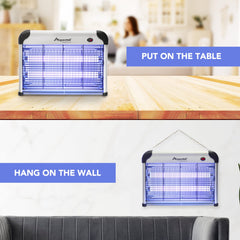 Aspectek bug zapper removable tray enables simple cleanup
