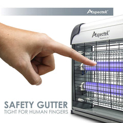 Aspectek 20W bulbs close-up highlighting dual UV lights for attract-and-kill.