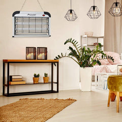 Aspectek removable tray collects dead insects for easy cleanup.
