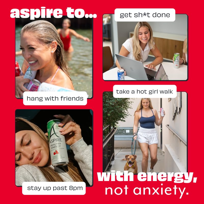 ASPIRE Sweet Cherry energy packaging emphasizes keto-friendly, vegan and zero calories