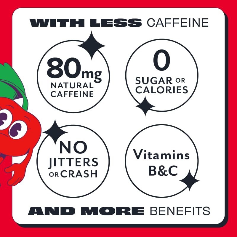 ASPIRE Sweet Cherry energy pour glass displays a sparkling finish for daily bursts