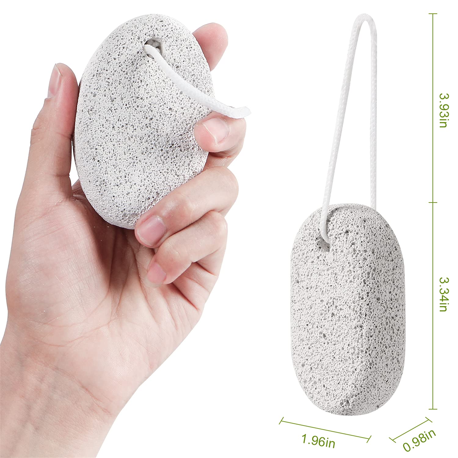 Asqraqo pumice stone with ergonomic grip for easy callus removal