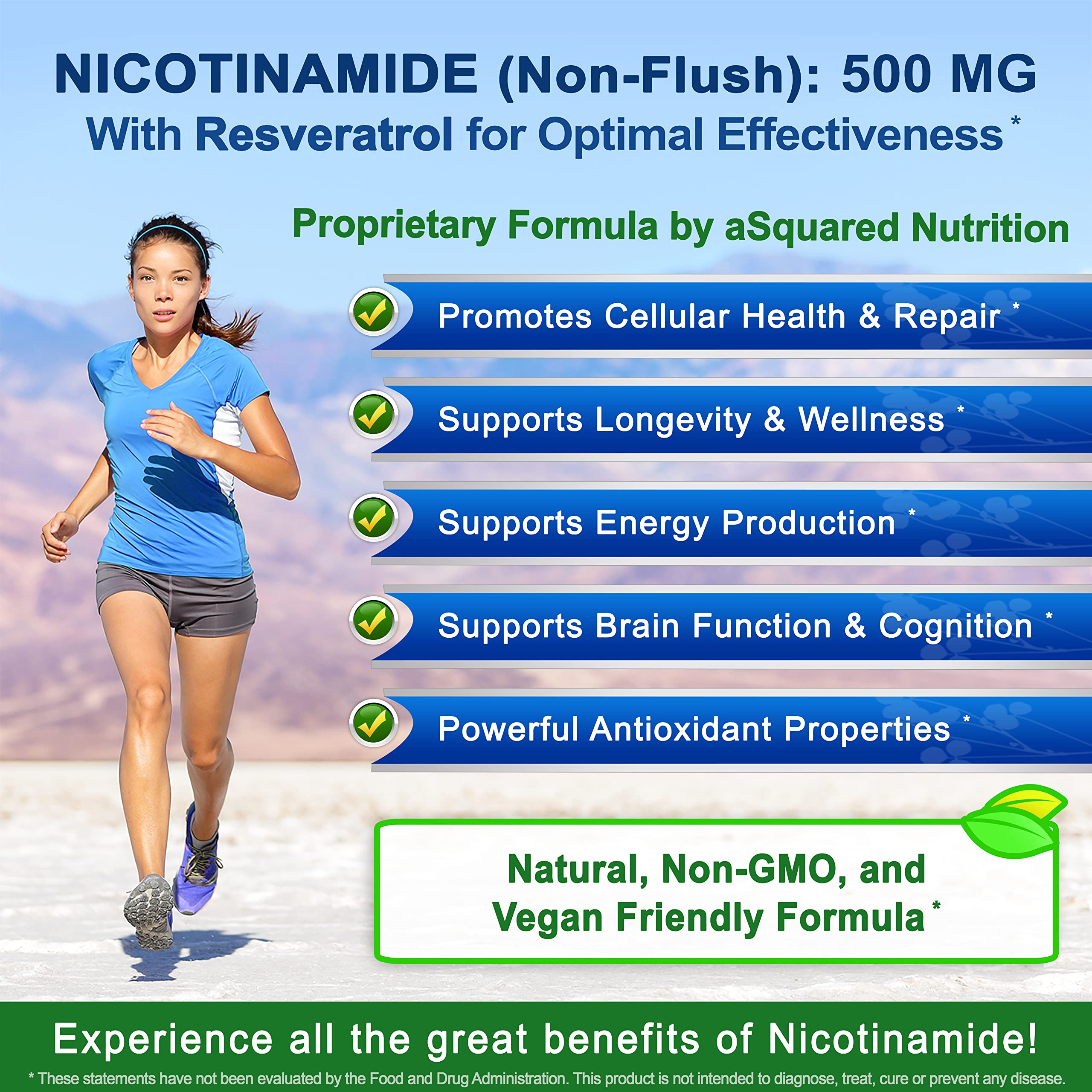 asquared nicotinamide bottle on kitchen counter ready for daily use