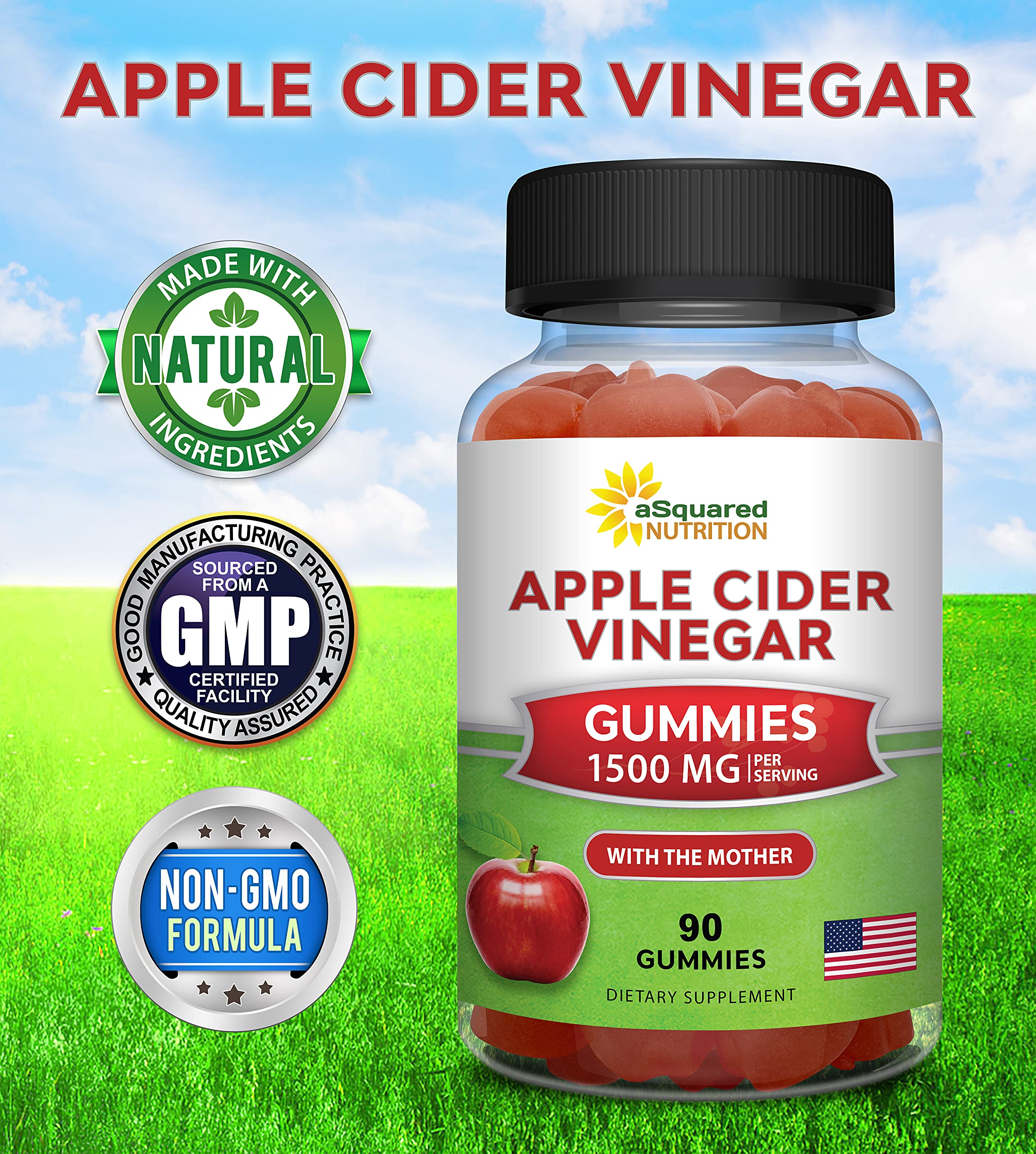 aSquared Nutrition gummies with pomegranate and beet root powders on label