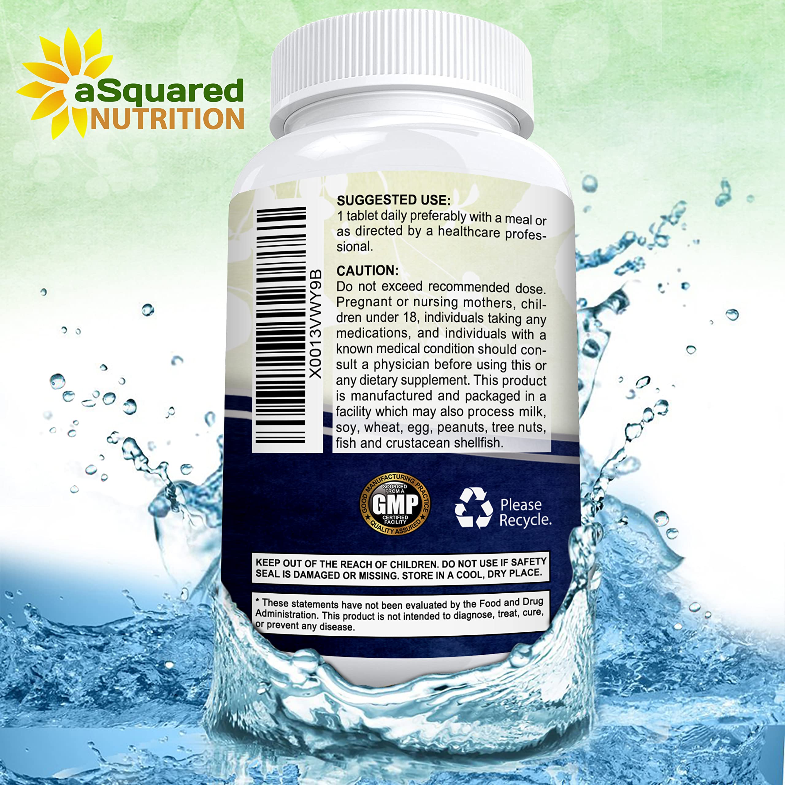 aSquared Nutrition B12 bottle top view with easy access