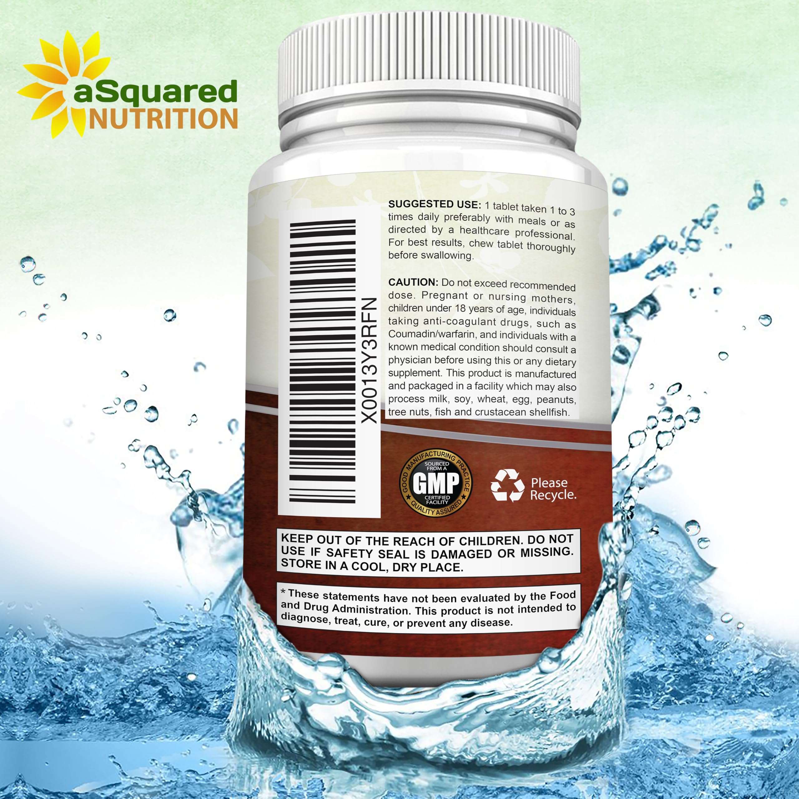 Asquared Nutrition daily vitamin routine tablet image