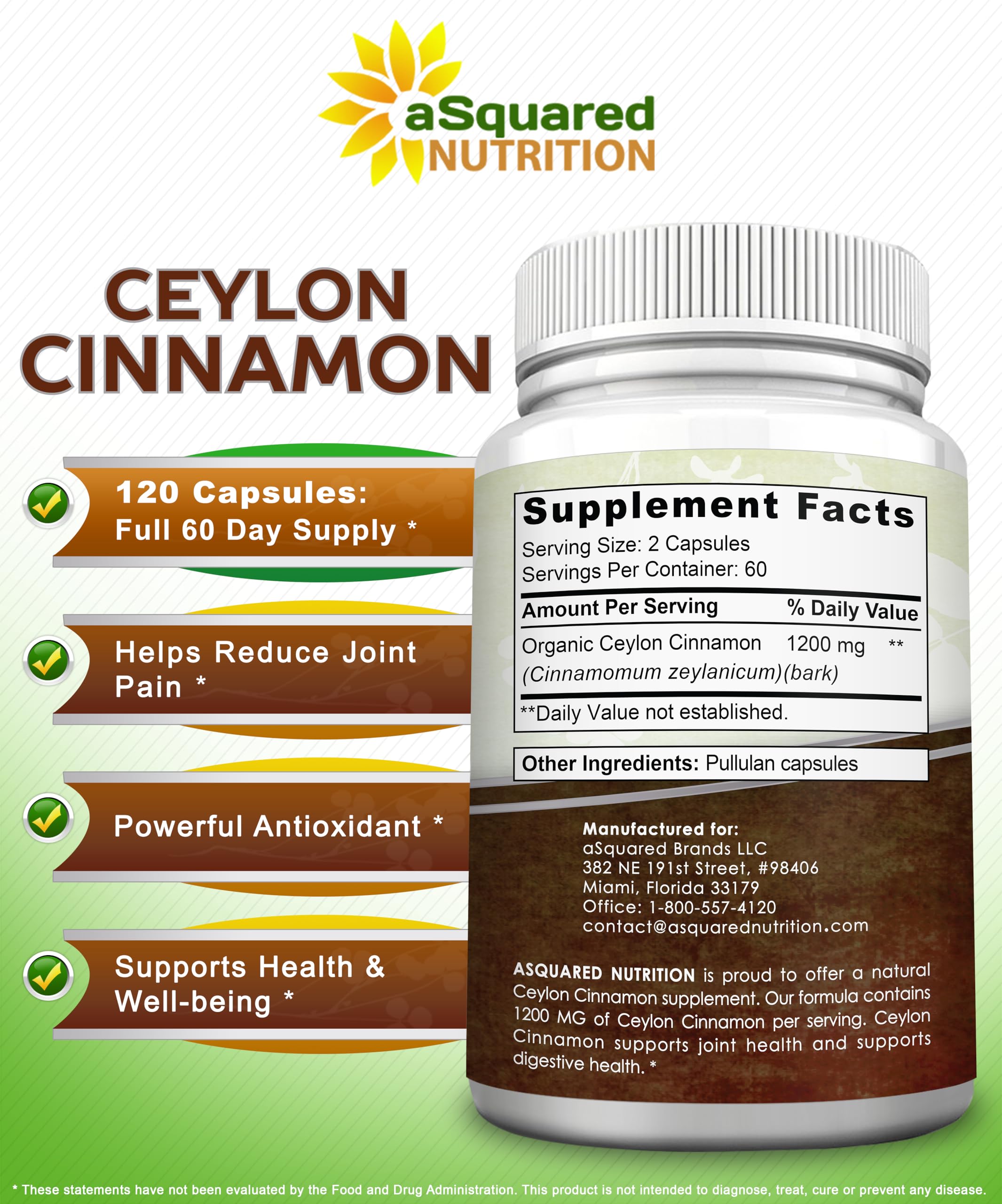 aSquared Nutrition farm-sourced cinnamon image emphasizes ethical sourcing